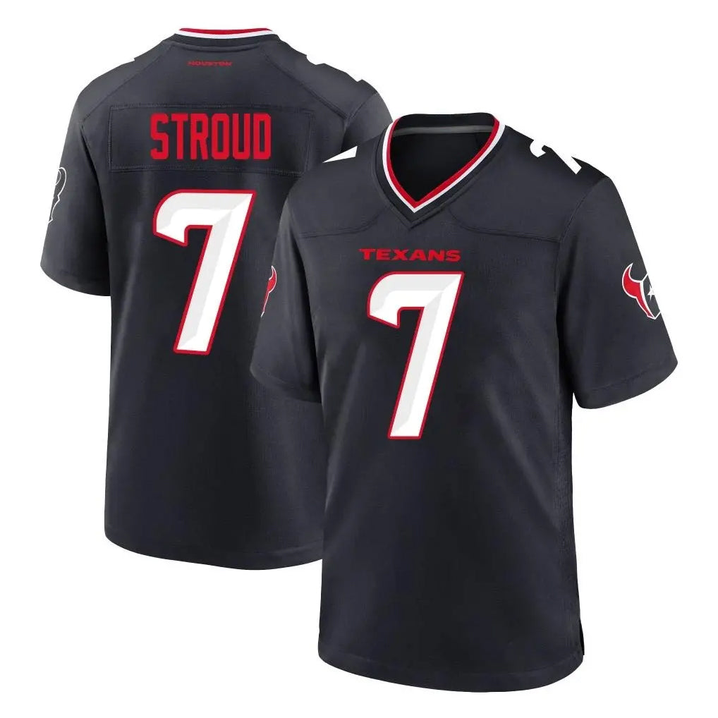 H.Texans #7 CJ Stroud Player Navy Team Home Game Edoa Stitched Jerseys