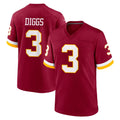 W.Commanders #3 Stefon Diggs Player Burgundy Game Home Edoa Stitched Jerseys