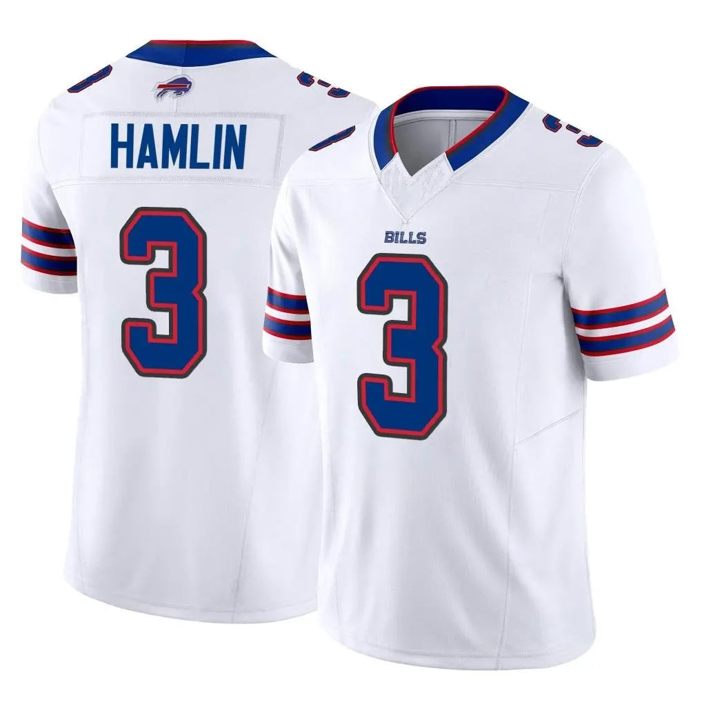 B.Bills #3 Damar Hamlin Player White Vapor F.U.S.E. Limited Edoa Stitched Jerseys