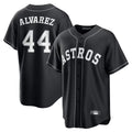 H.Astros #44 Yordan Alvarez Player Black Home Game Edoa Stitched Jerseys