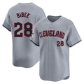 C.Guardians #28 Tanner Bibee Player Gray Road Limited Home Edoa Stitched Jerseys