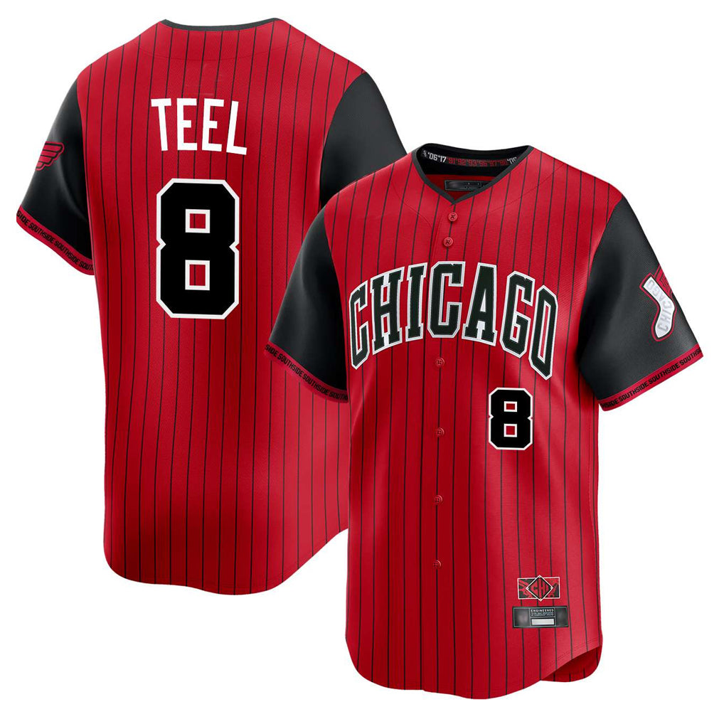 C.White Sox #8 Kyle Teel Player Red City Connect Limited Home Edoa Stitched Jerseys