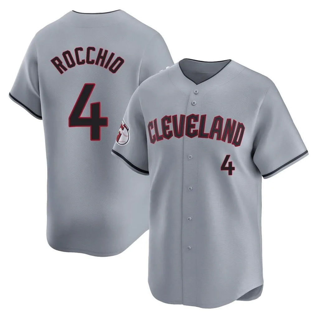 C.Guardians #4 Brayan Rocchio Player Gray Road Limited Home Edoa Stitched Jerseys