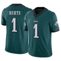 P.Eagles #1 Jalen Hurts Player Team Color Green Limited Vapor F.U.S.E. Home Game Edoa Stitched Jerseys