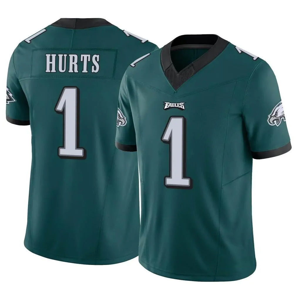 P.Eagles #1 Jalen Hurts Player Team Color Green Limited Vapor F.U.S.E. Home Game Edoa Stitched Jerseys