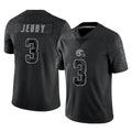 C.Browns #3 Jerry Jeudy Player Black Reflective Home Game Edoa Stitched Jerseys
