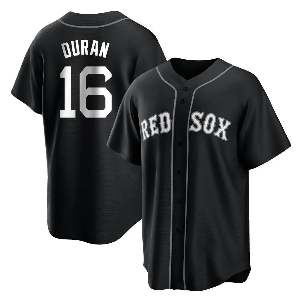 B.Red Sox #16 Jarren Duran Player Black Home Game Edoa Stitched Jerseys