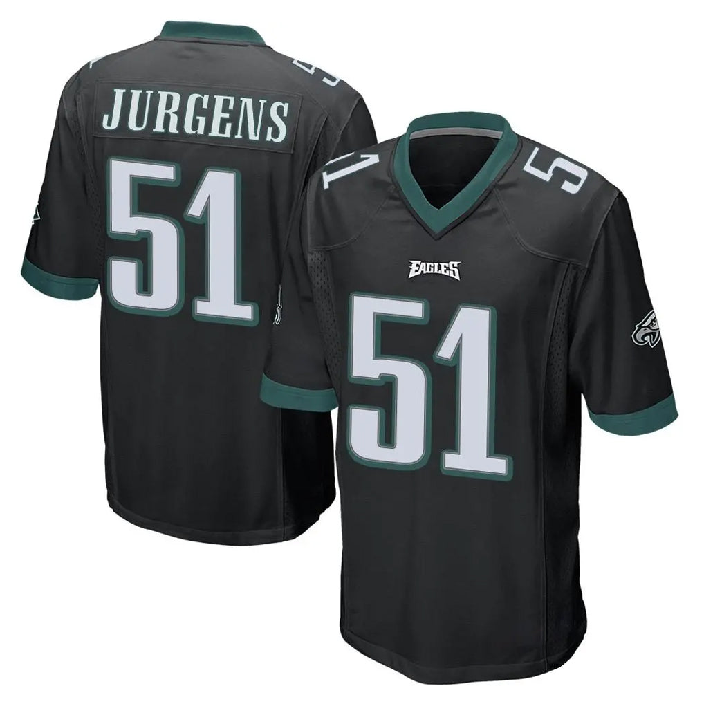 P.Eagles #51 Cam Jurgens Player Black Home Game Edoa Stitched Jerseysys