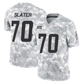 LA.Chargers #70 Rashawn Slater Player Arctic Camo Salute To Service Limited Game Edoa Stitched Jerseys