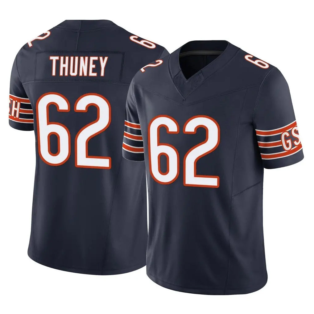 C.Bears #62 Joe Thuney Player Navy Vapor F.U.S.E. Limited Home Game Edoa Stitched Jerseys