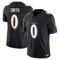 B.Ravens #0 Roquan Smith Player Black Vapor F.U.S.E. Limited Edoa Stitched Jerseys
