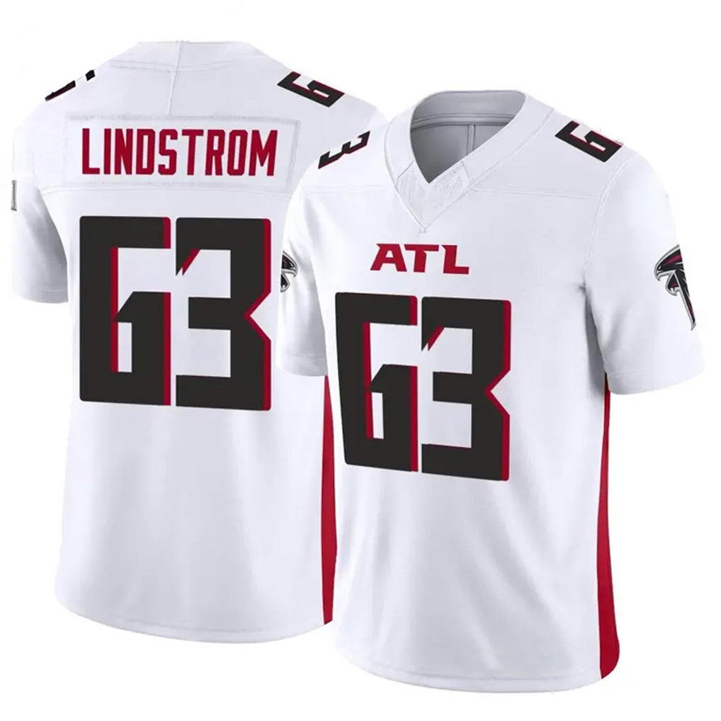 A.Falcons #63 Chris Lindstrom Player White Vapor F.U.S.E. Limited Elite Edoa Stitched Jerseys