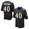B.Ravens #40 Teddye Buchanan Player Black Home Game Edoa Stitched Jerseys