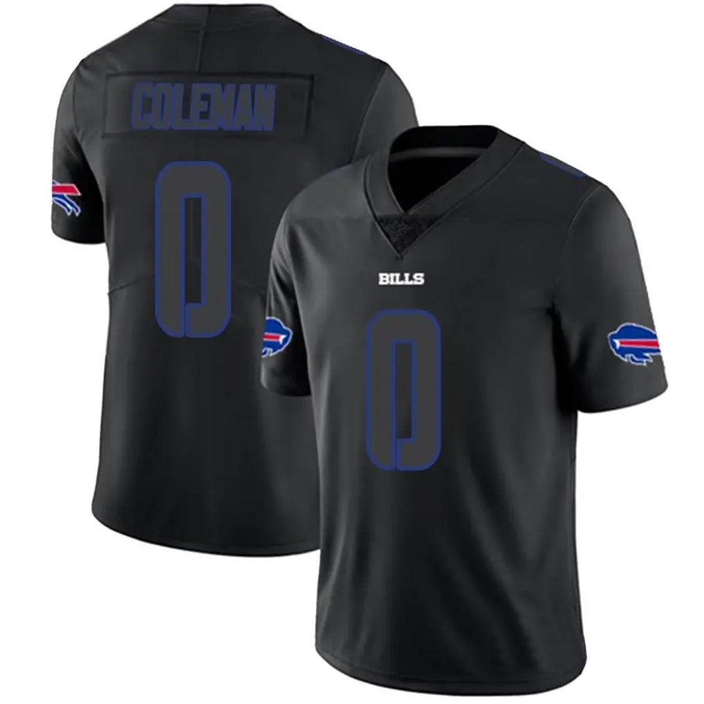 B.Bills #0 Keon Coleman Player Black Impact Limited Home Game Edoa Stitched Jerseys