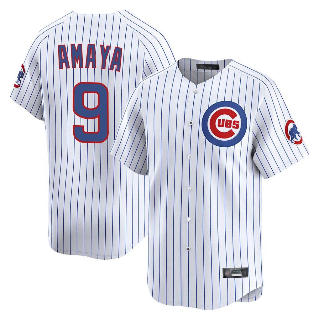 C.Cubs #9 Miguel Amaya Player White Limited Home Game Edoa Stitched Jerseys