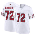 A.Cardinals #72 Hjalte Froholdt Player White Home Game Edoa Stitched Jerseys
