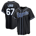 KC.Royals #67 Seth Lugo Player Black Carbon Fashion Home Game Edoa Stitched Jerseys