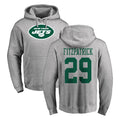 NY.Jets #29 Minkah Fitzpatrick Player Gray LOGO Pullover Hoodies Limited Game Edoa Stitched Jerseys