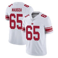 NY.Giants #65 Francis Mauigoa Player White Limited Vapor Untouchable Home Game Edoa Stitched Jerseys