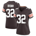 C.Browns #32 Jim Brown Player Brown Home Game Edoa Stitched Jerseys