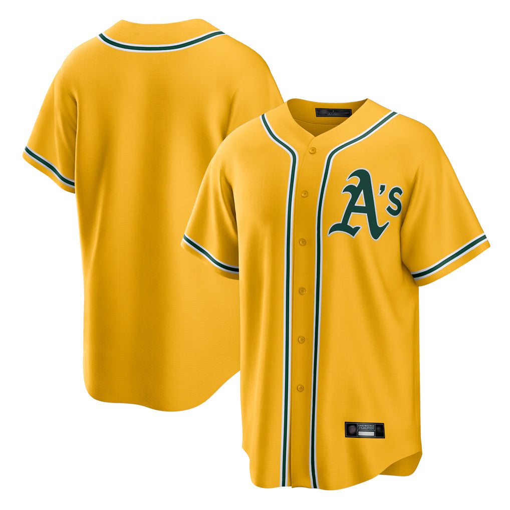 Athletics ## Athletics Blank Player Gold Home Game Edoa Stitched Jerseys