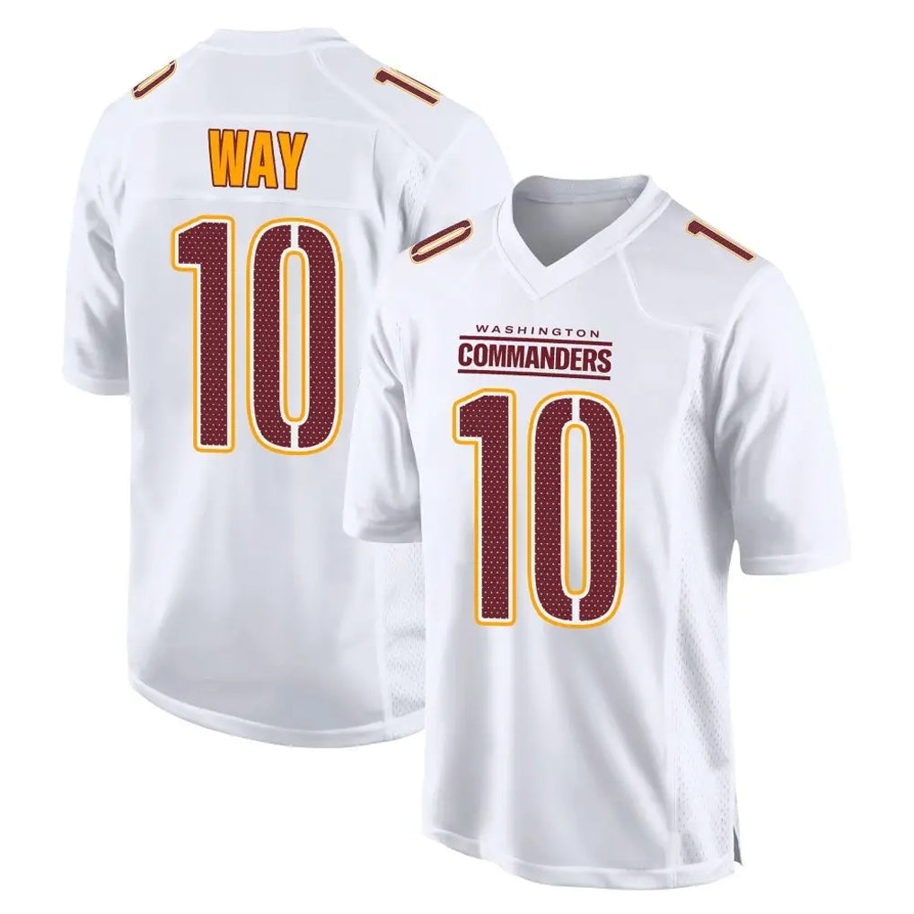 W.Commanders #10 Tress Way Player White Tundra Fashion Home Game Edoa Stitched Jerseys