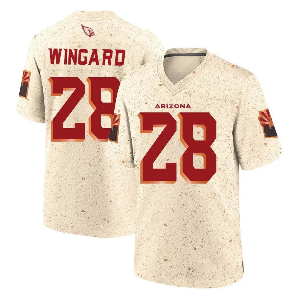 A.Cardinals #28 Andrew Wingard Player Cream Rivalries Collection Game Edoa Stitched Jerseys