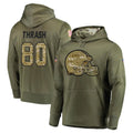 C.Browns #80 Jamari Thrash Player Olive Salute to Service Pullover Hoodies Home Game Edoa Stitched Jerseys