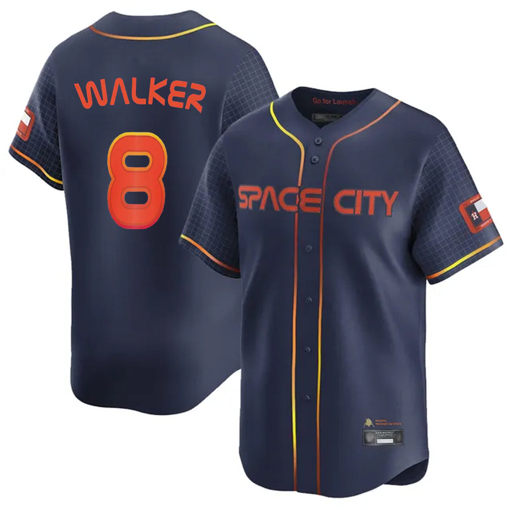 H.Astros #8 Christian Walker Player Navy City Connect Home Limited Edoa Stitched Jerseys
