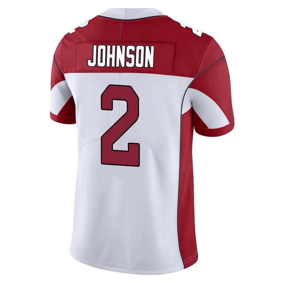 A.Cardinals #2 Will Johnson Player White Vapor Limited Home Game Edoa Stitched Jerseys