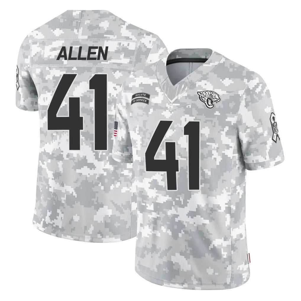 J.Jaguars #41 Josh Hines-Allen Player Arctic Camo Salute To Service Limited Game Edoa Stitched Jerseys