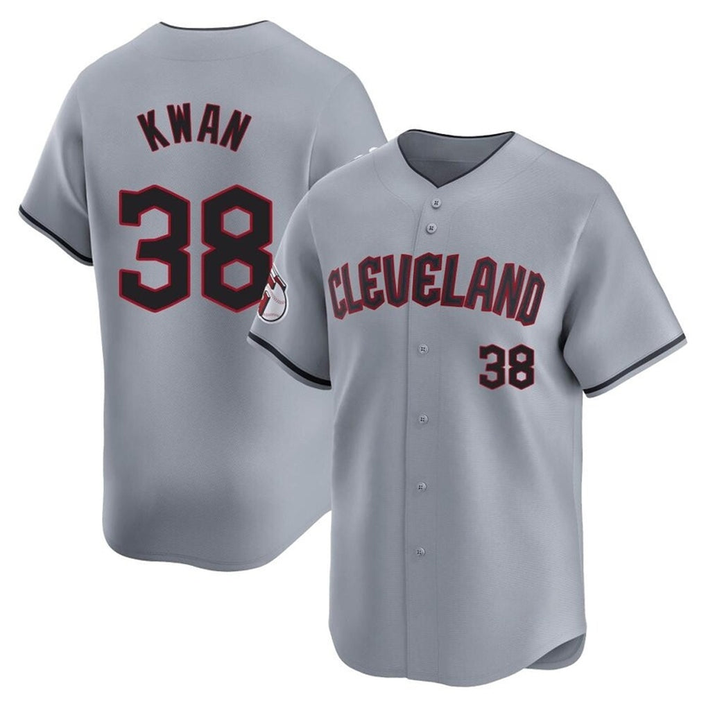 C.Guardians #38 Steven Kwan Player Gray Road Limited Home Edoa Stitched Jerseys