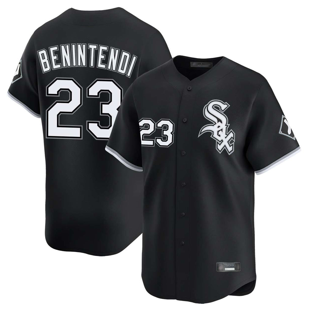 C.White Sox #23 Andrew Benintendi Player Black Limited Home Edoa Stitched Jerseys