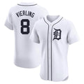 D.Tigers #8 Matt Vierling Player White Limited Elite Home Edoa Stitched Jerseys