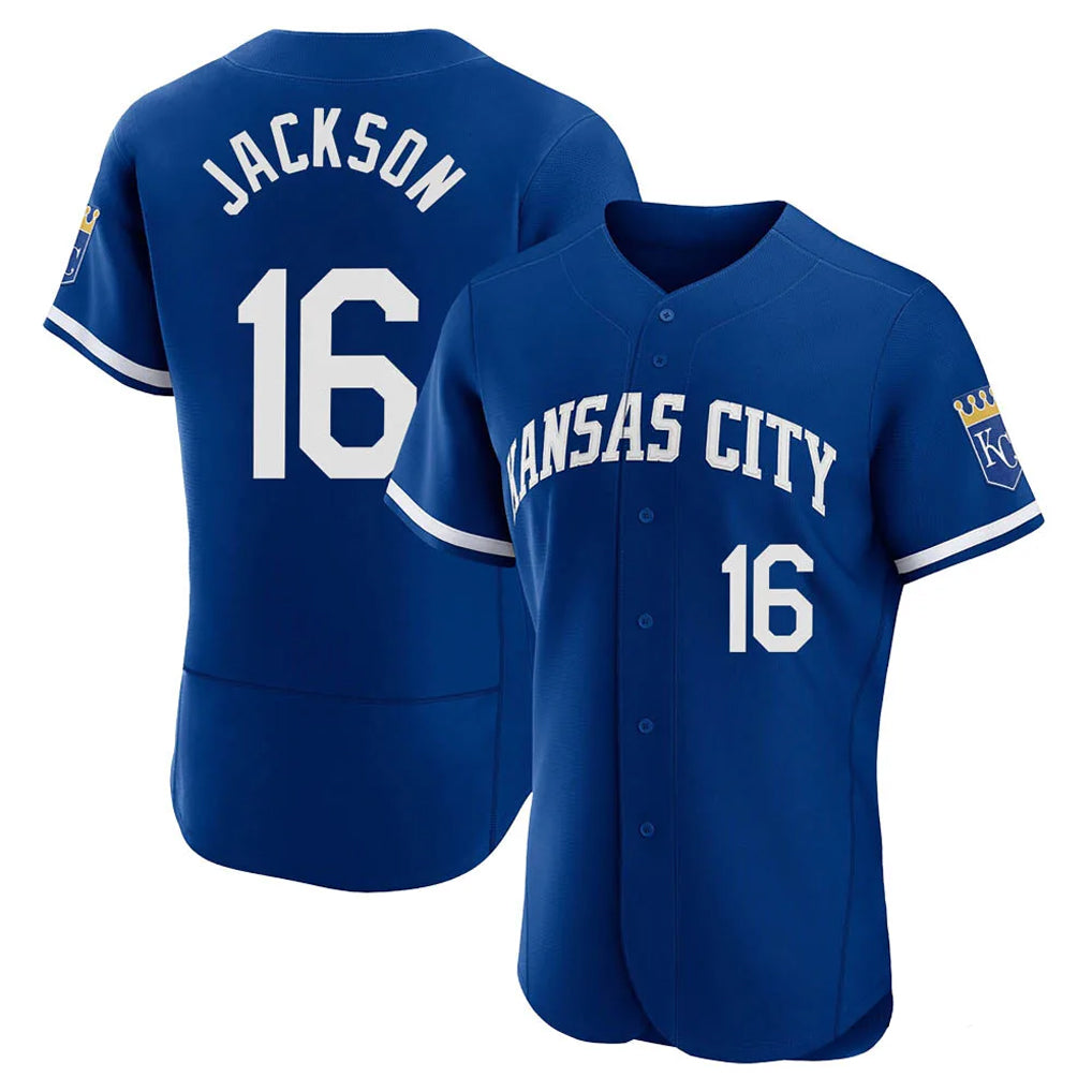 KC.Royals #16 Bo Jackson Player Royal City Connect Limited Elite Home Game Edoa Stitched Jerseys