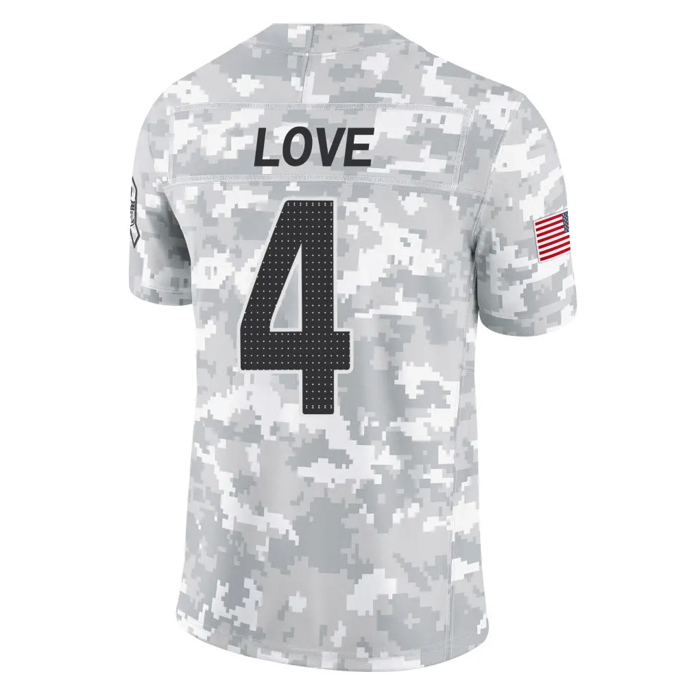 A.Cardinals #4 Jeremiyah Love Player Camo Salute to Service Limited Home Edoa Stitched Jerseys