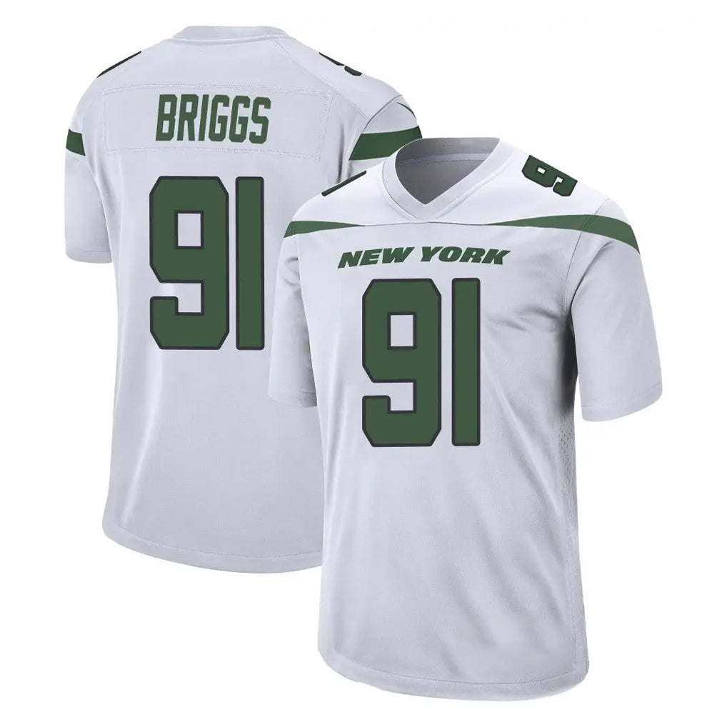 NY.Jets #91 Jowon Briggs Player White Spotlight Home Game Edoa Stitched Jerseys