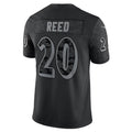 B.Ravens #20 Ed Reed Player Black RFLCTV Limited Edoa Stitched Jerseys