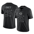 C.Bears #85 Cole Kmet Player Black REFLECTIVE Limited Game Edoa Stitched Jerseys