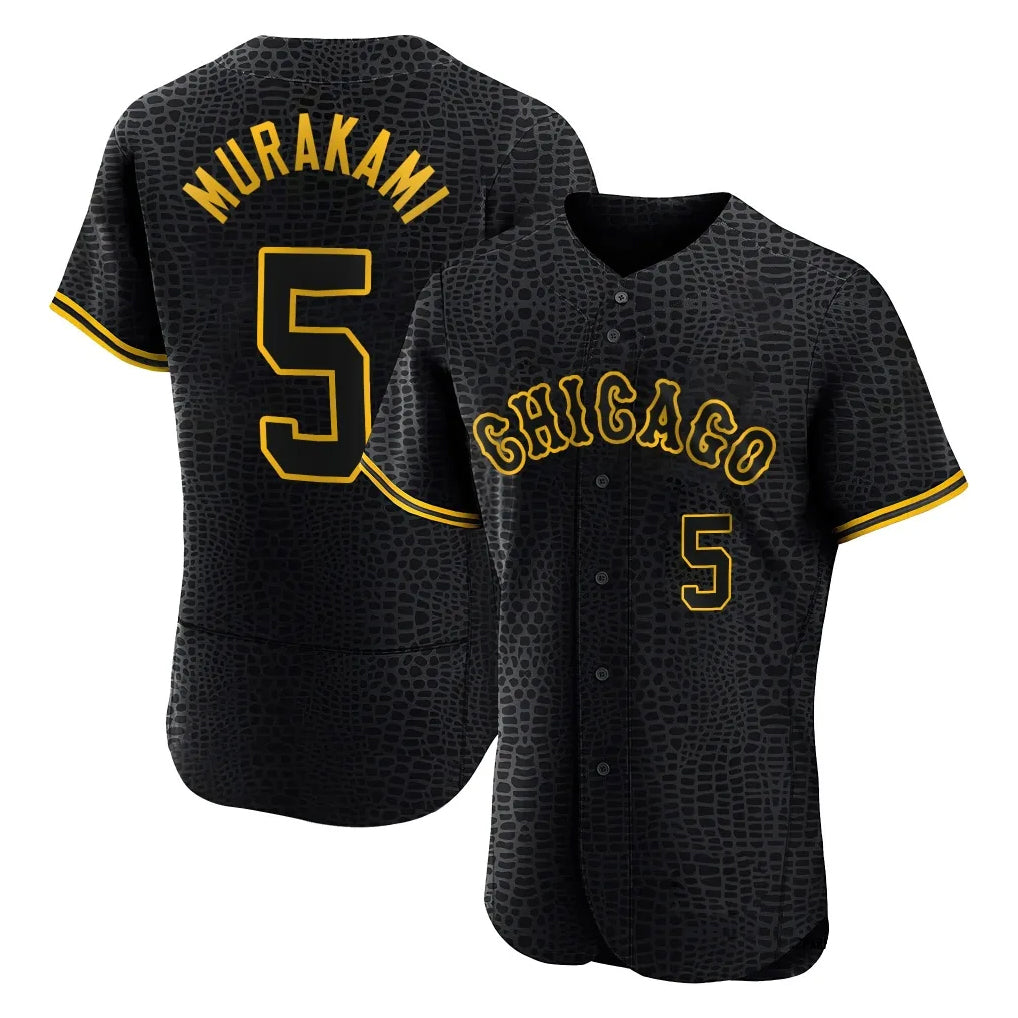 C.White Sox #5 Munetaka Murakami Player Black Snake Skin City Limited Elite Home Edoa Stitched Jerseys