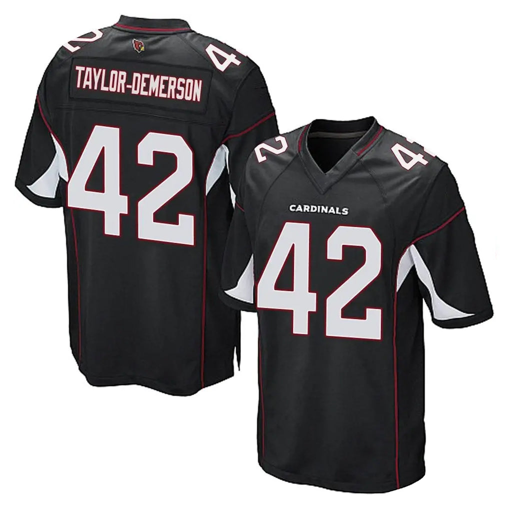 A.Cardinals #42 Dadrion Taylor-Demerson Player Black Home Game Edoa Stitched Jerseys