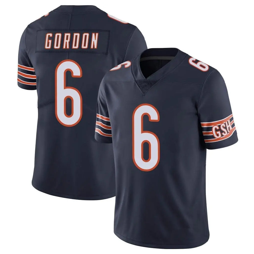 C.Bears #6 Kyler Gordon Player Navy Vapor Untouchable Limited Home Game Edoa Stitched Jerseys