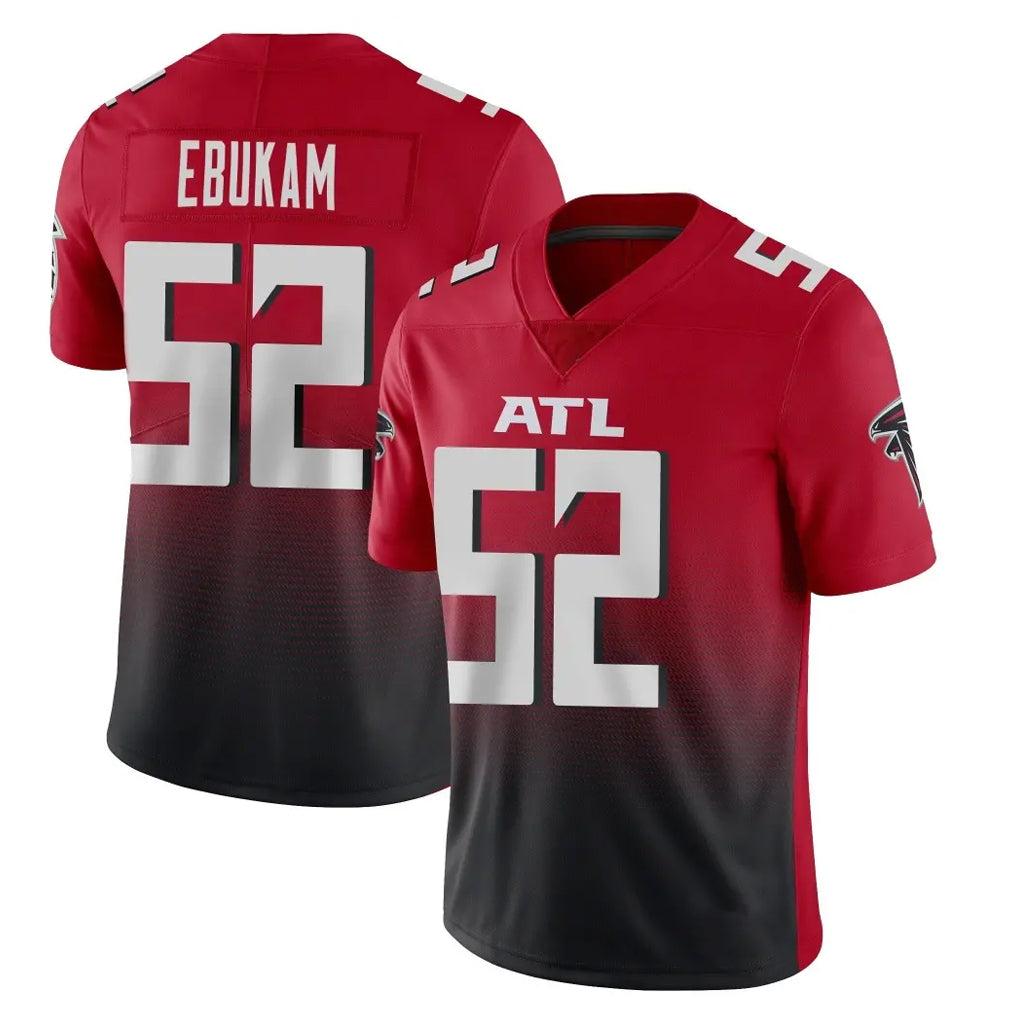 A.Falcons #52 Samson Ebukam Player Red Vapor Untouchable Limited Home Game Edoa Stitched Jerseys