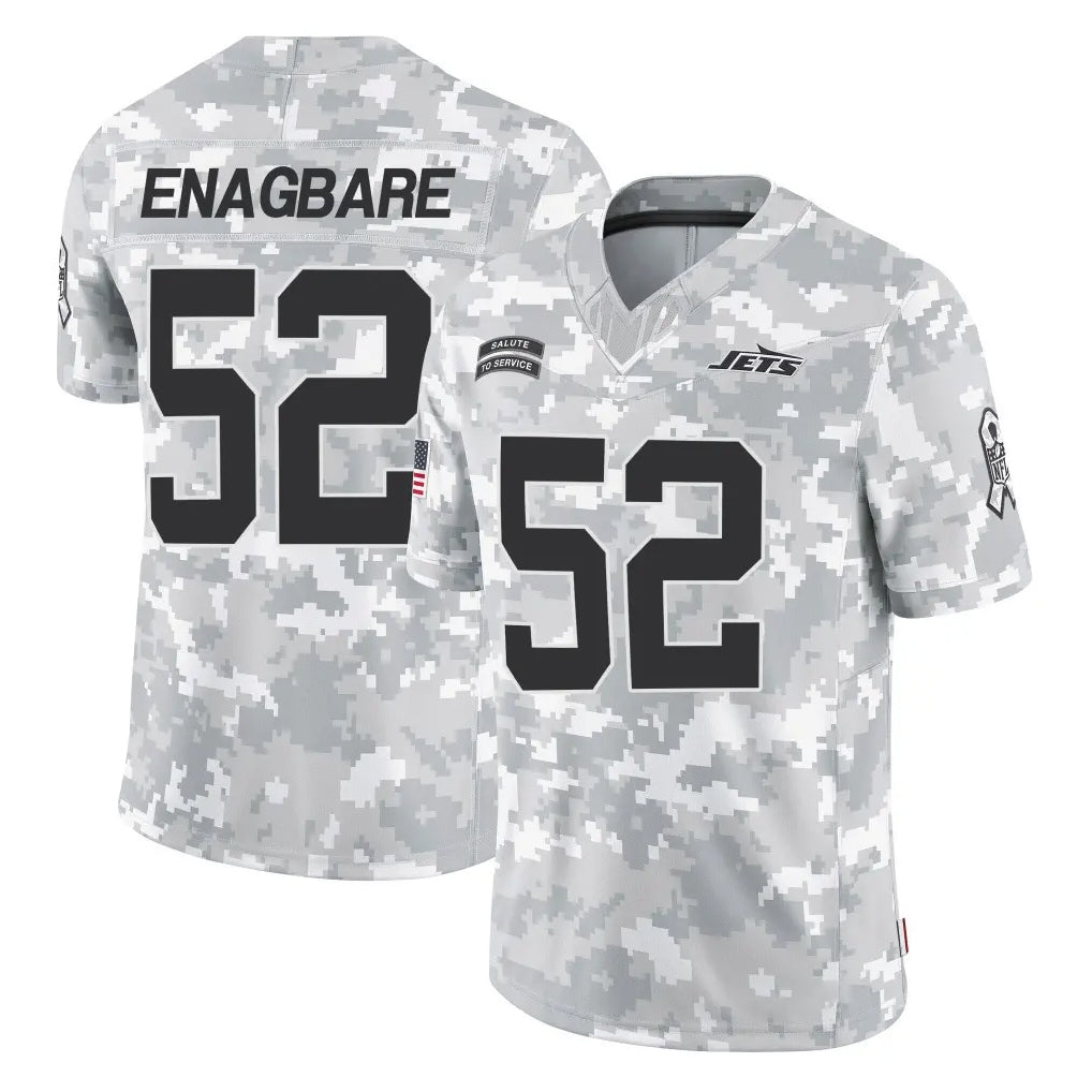 NY.Jets #52 Kingsley Enagbare Player Arctic Camo Salute to Service Limited Game Edoa Stitched Jerseys