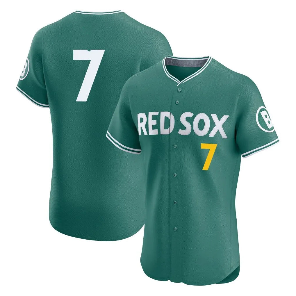 B.Red Sox #7 Masataka Yoshida Player Green City Connect Limited Elite Home Game Edoa Stitched Jerseys