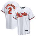 B.Orioles #2 Gunnar Henderson Player White Home Game Edoa Stitched Jerseys