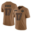 A.Falcons #17 Zachariah Branch Player Brown Salute To Service Limited Edoa Stitched Jerseys