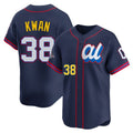 C.Guardians #38 Steven Kwan Player Navy American League All-Star Edition Limited Home Edoa Stitched Jerseys