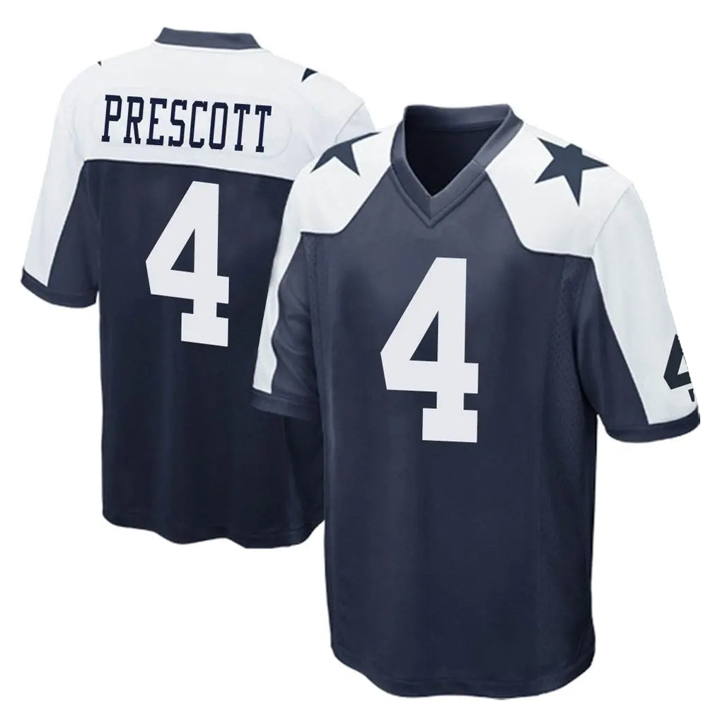 D.Cowboys #4 Dak Prescott Player Navy-White Alternate Home Game Edoa Stitched Jerseys