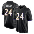 B.Ravens #24 Malaki Starks Player Black Home Game Edoa Stitched Jerseys